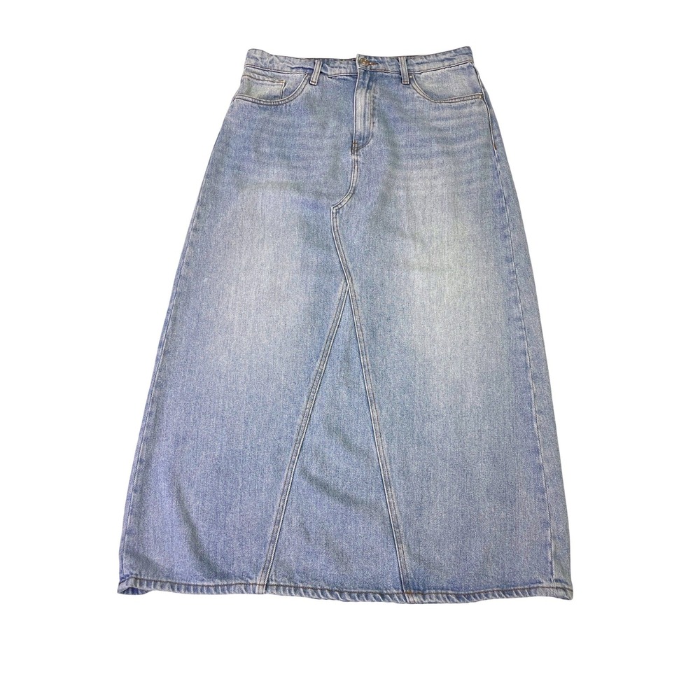 KUT from the Kloth Light Wash Lyocell Denim Maxi Skirt Blue Size 12 Streetwear